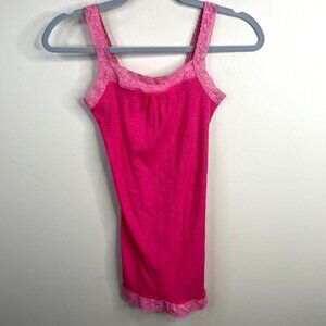 American Eagle Y2K 2010 Tank Top Womens Small Lace Trim Coquette Dainty Cami